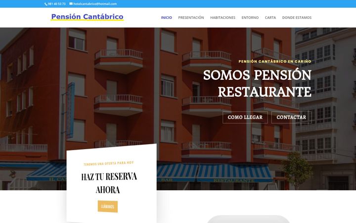 Screenshot of hotelcantabrico.es