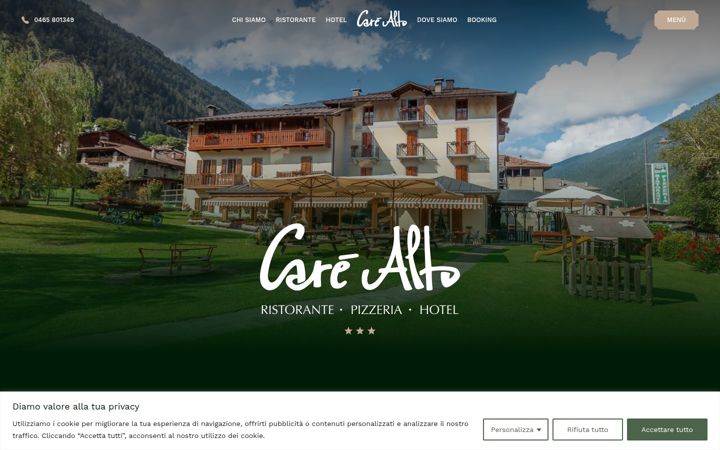 Screenshot of hotelcarealto.com