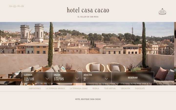 Screenshot of hotelcasacacao.com