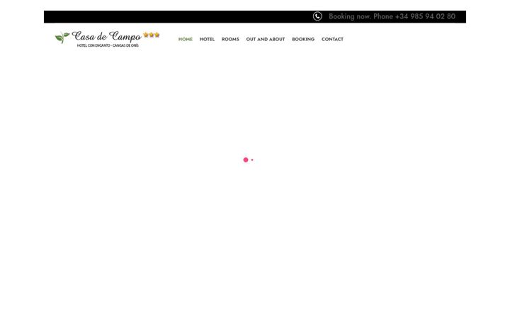 Screenshot of hotelcasadecampo.es