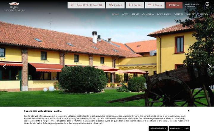 Screenshot of hotelcascinamarisa.it