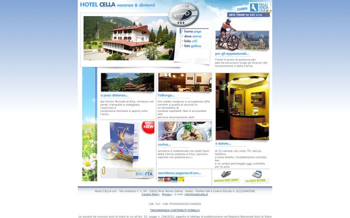 Screenshot of hotelcella.it