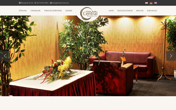 Screenshot of hotelcentral.hu