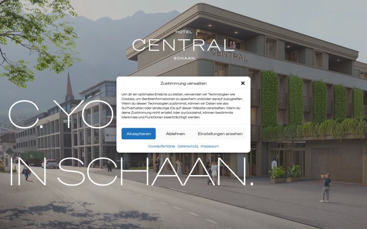 Screenshot of hotelcentral.li