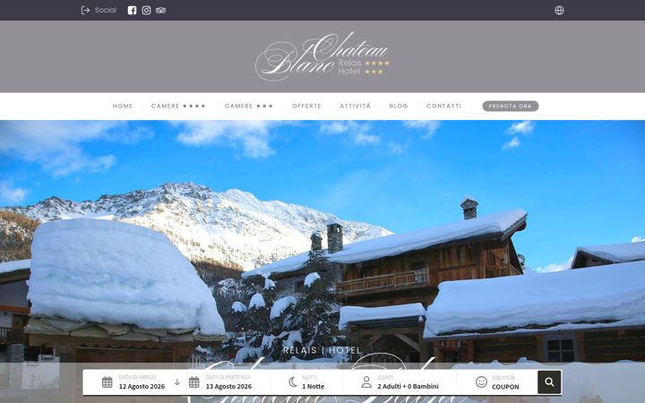 Screenshot of hotelchateaublanc.it