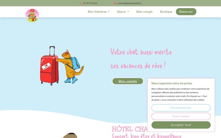 Screenshot of hotelchatelier.fr