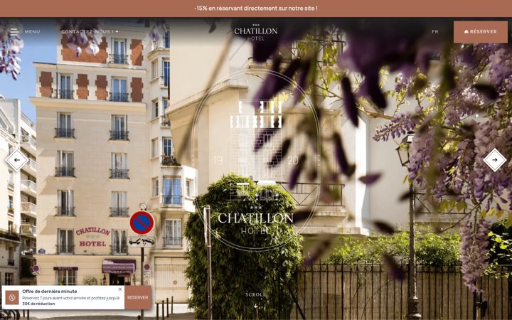 Screenshot of hotelchatillon-parismontparnasse.com