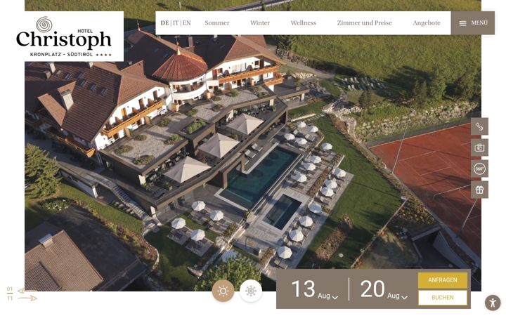 Screenshot of hotelchristoph.it