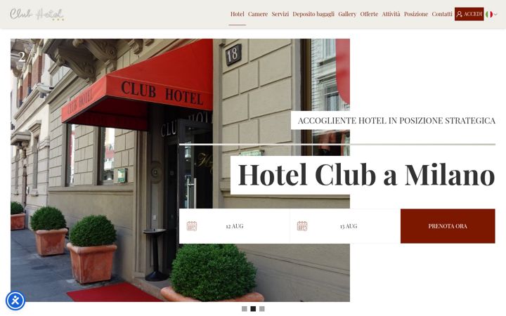 Screenshot of hotelclubmilano.com