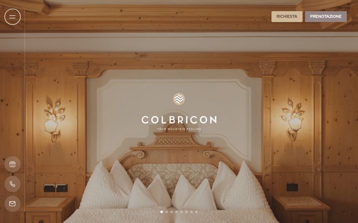 Screenshot of hotelcolbricon.it