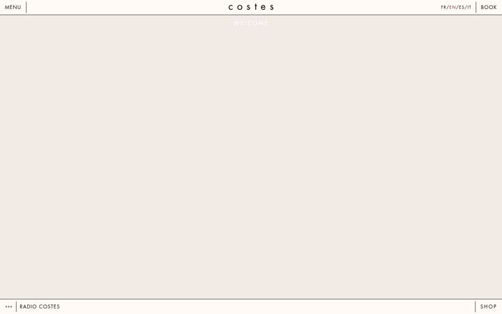 Screenshot of hotelcostes.com