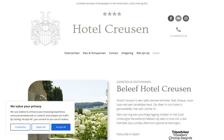 Screenshot of hotelcreusen.nl