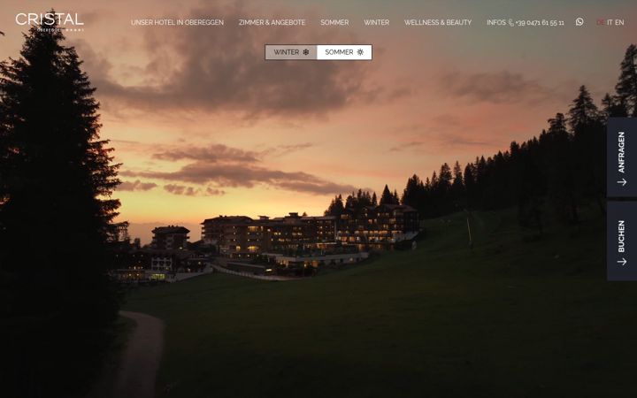 Screenshot of hotelcristal.com