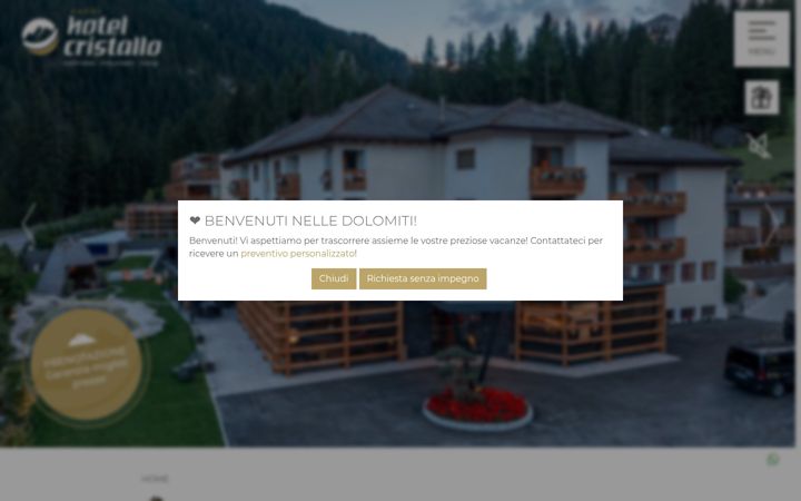 Screenshot of hotelcristallo-altabadia.it