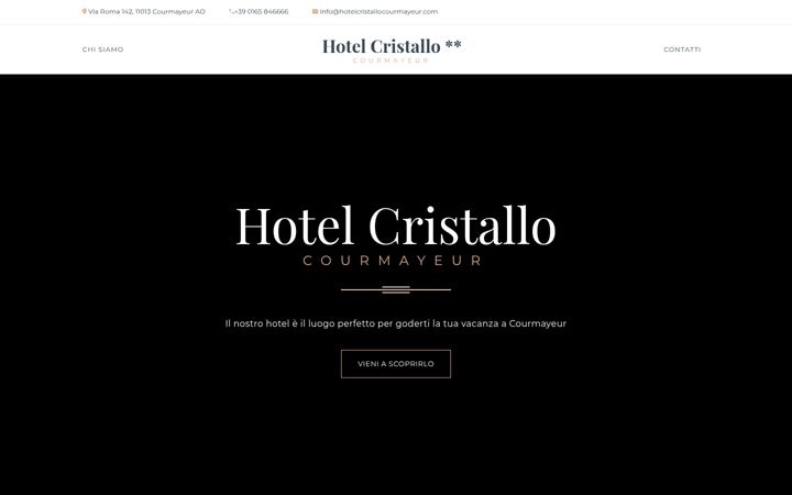 Screenshot of hotelcristallocourmayeur.com