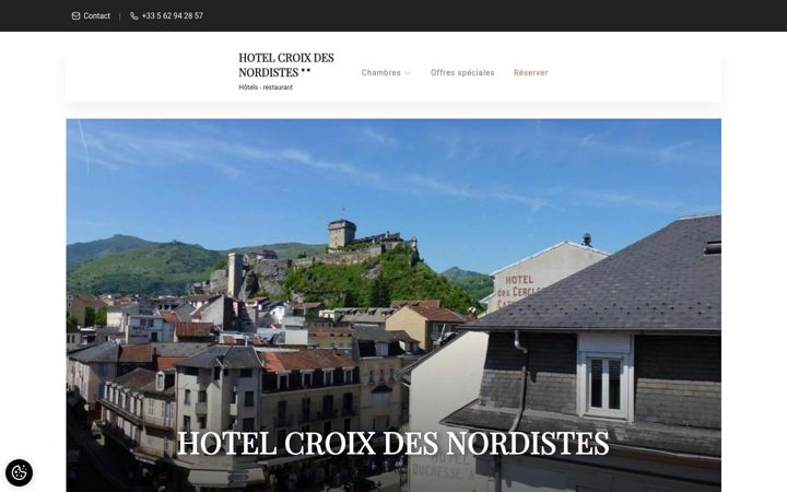 Screenshot of hotelcroixdesnordistes-lourdes.com