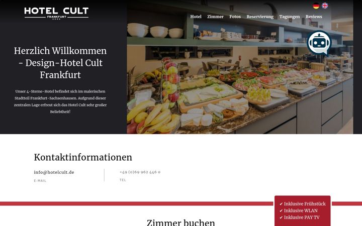 Screenshot of hotelcult.de
