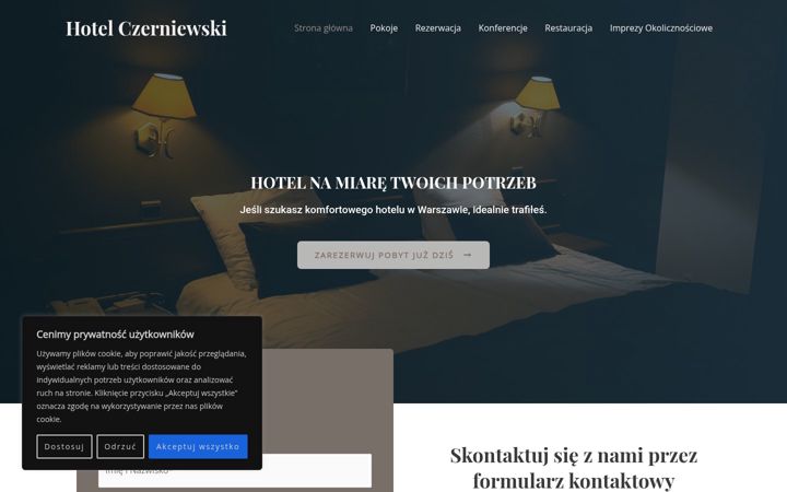 Screenshot of hotelczerniewski.pl