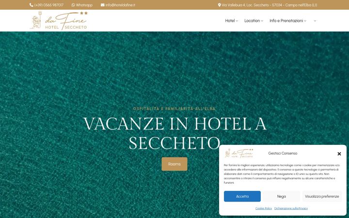 Screenshot of hoteldafine.it