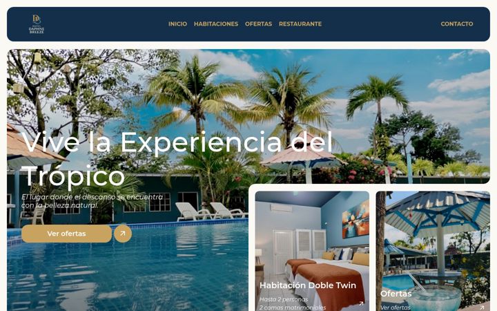 Screenshot of hoteldaphnebreeze.com