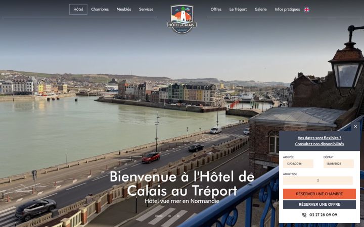 Screenshot of hoteldecalais.fr