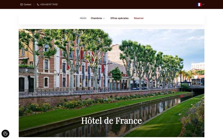 Screenshot of hoteldefrance-perpignan.fr