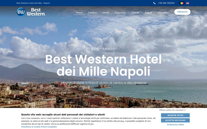 Screenshot of hoteldeimillenapoli.it
