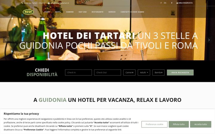 Screenshot of hoteldeitartari.it