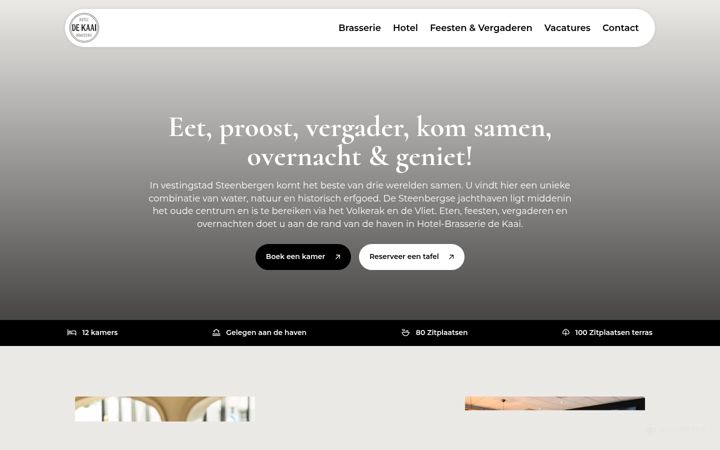 Screenshot of hoteldekaai.nl