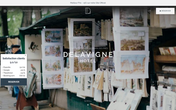 Screenshot of hoteldelavigne.com