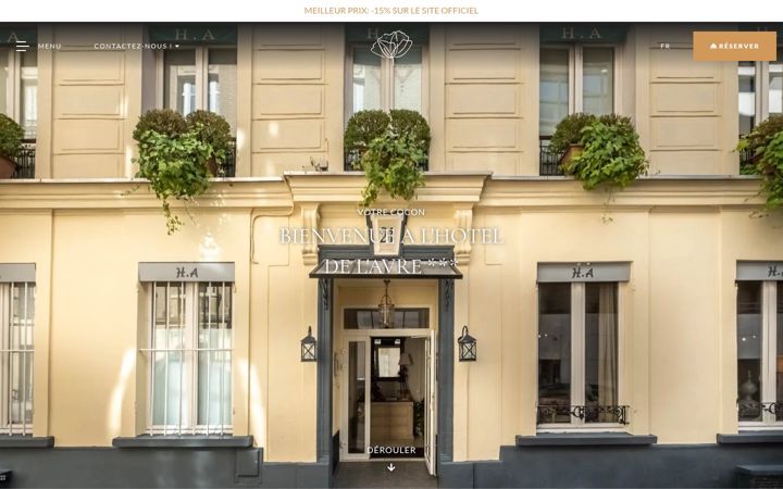 Screenshot of hoteldelavre.com