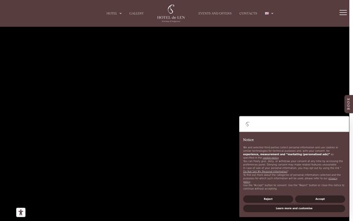 Screenshot of hoteldelen.it