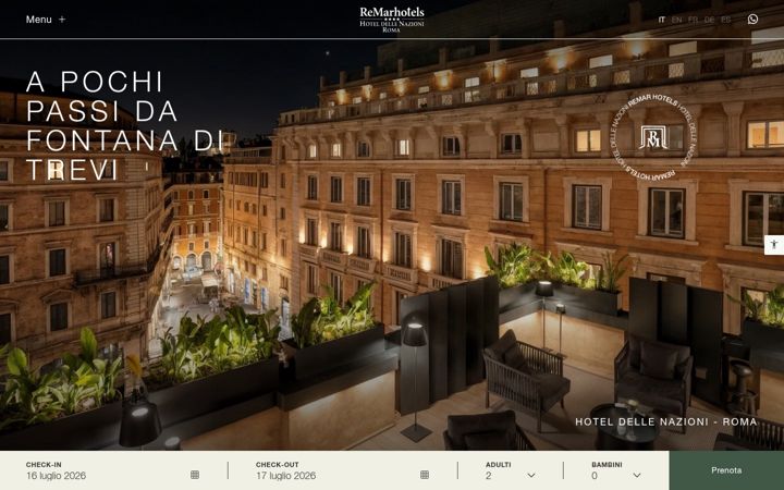 Captura de pantalla de hoteldellenazioniroma.com