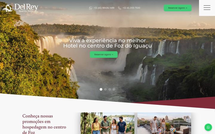 Screenshot of hoteldelreyfoz.com.br
