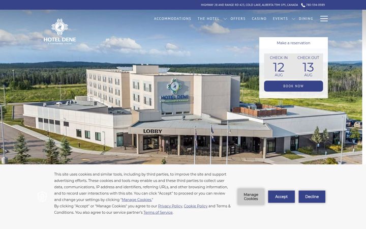 Screenshot of hoteldene.com