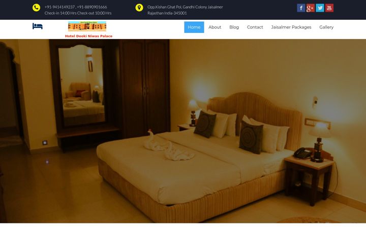 Screenshot of hoteldeokiniwas.in