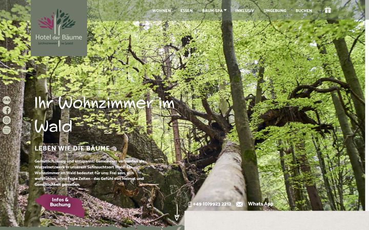 Screenshot of hotelderbaeume.de