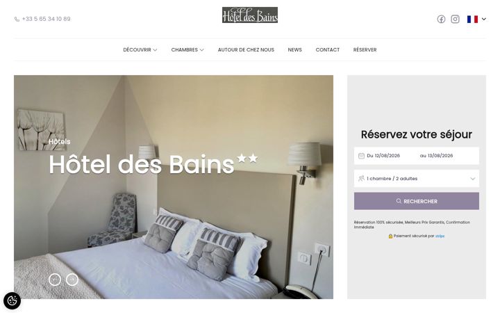 Screenshot of hoteldesbains.fr