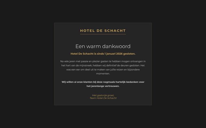 Screenshot of hoteldeschacht.be