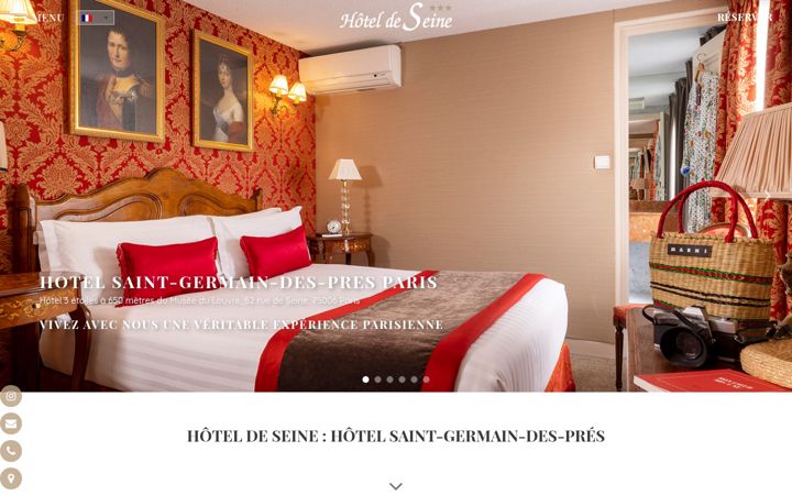 Screenshot of hoteldeseine.com