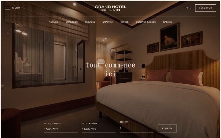 Screenshot of hoteldeturin.com