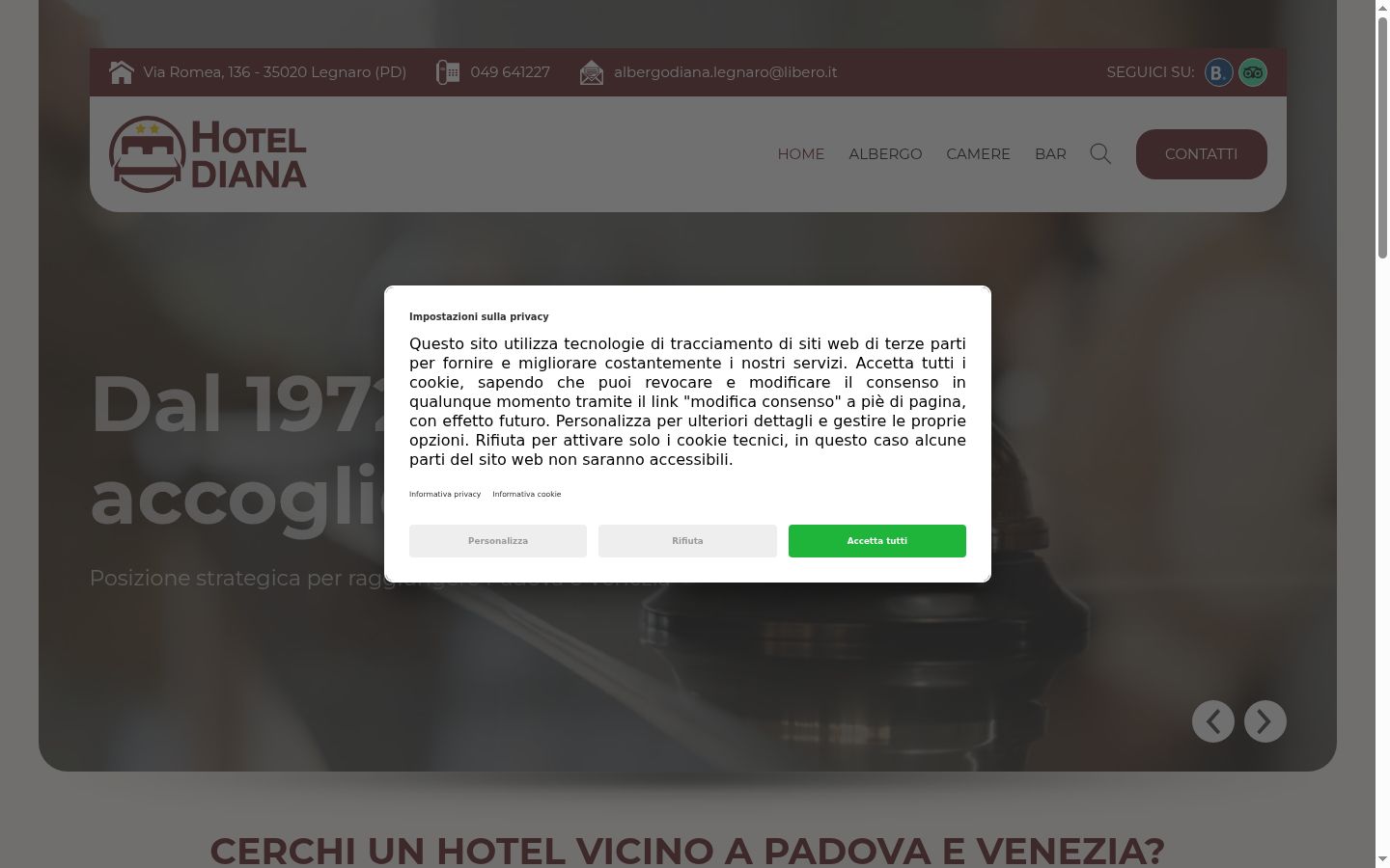 Screenshot tal-banner tal-kunsens muri qabel kwalunkwe interazzjoni