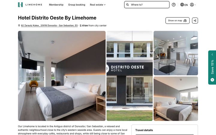 Screenshot of hoteldistritooeste.com