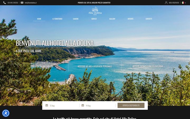 Screenshot of hoteldolina.it