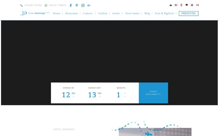 Screenshot of hoteldomingo.it
