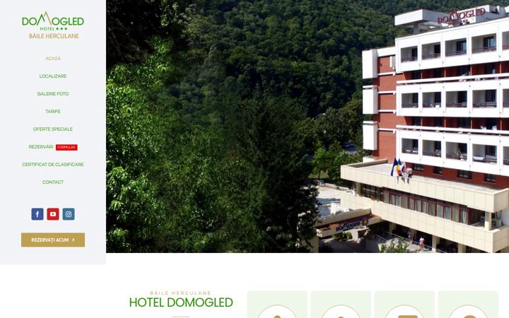 Screenshot of hoteldomogledherculane.ro