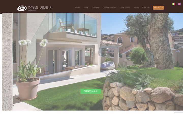 Screenshot of hoteldomusimius.com