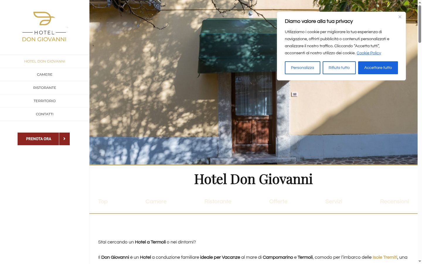 Capture d'écran de la bannière de consentement affichée avant toute interaction