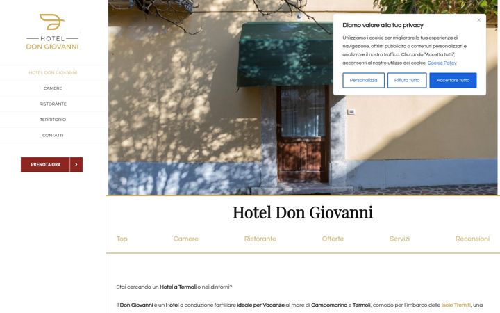 Screenshot of hoteldongiovanni.it