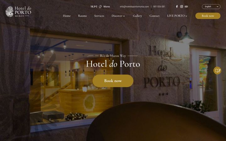 Skjermbilde av hoteldoportomuros.es